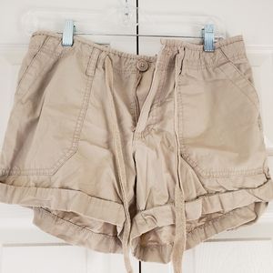 Women's tan cargo shorts